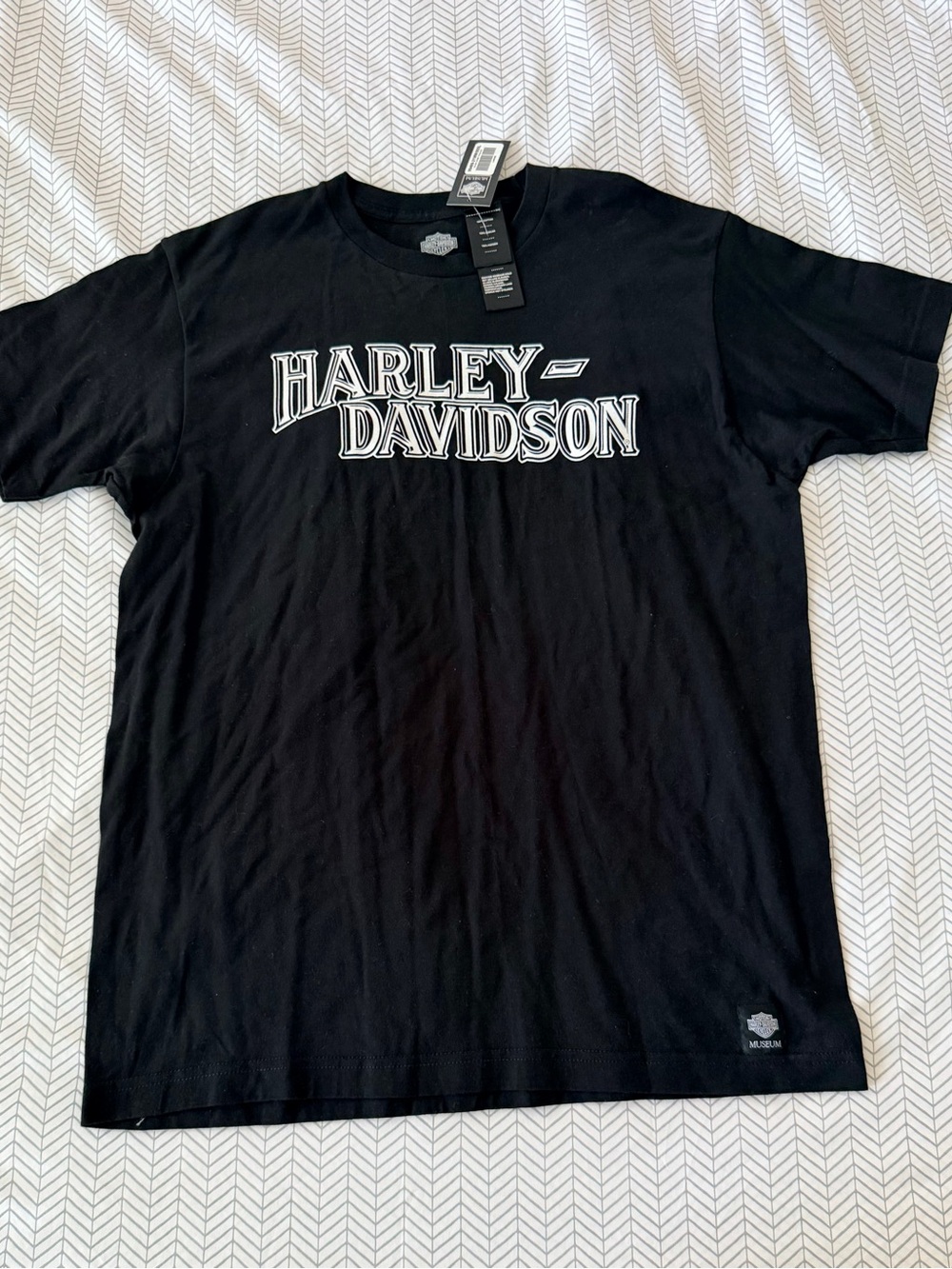 Harley-Davidson Black Tee with White Logo